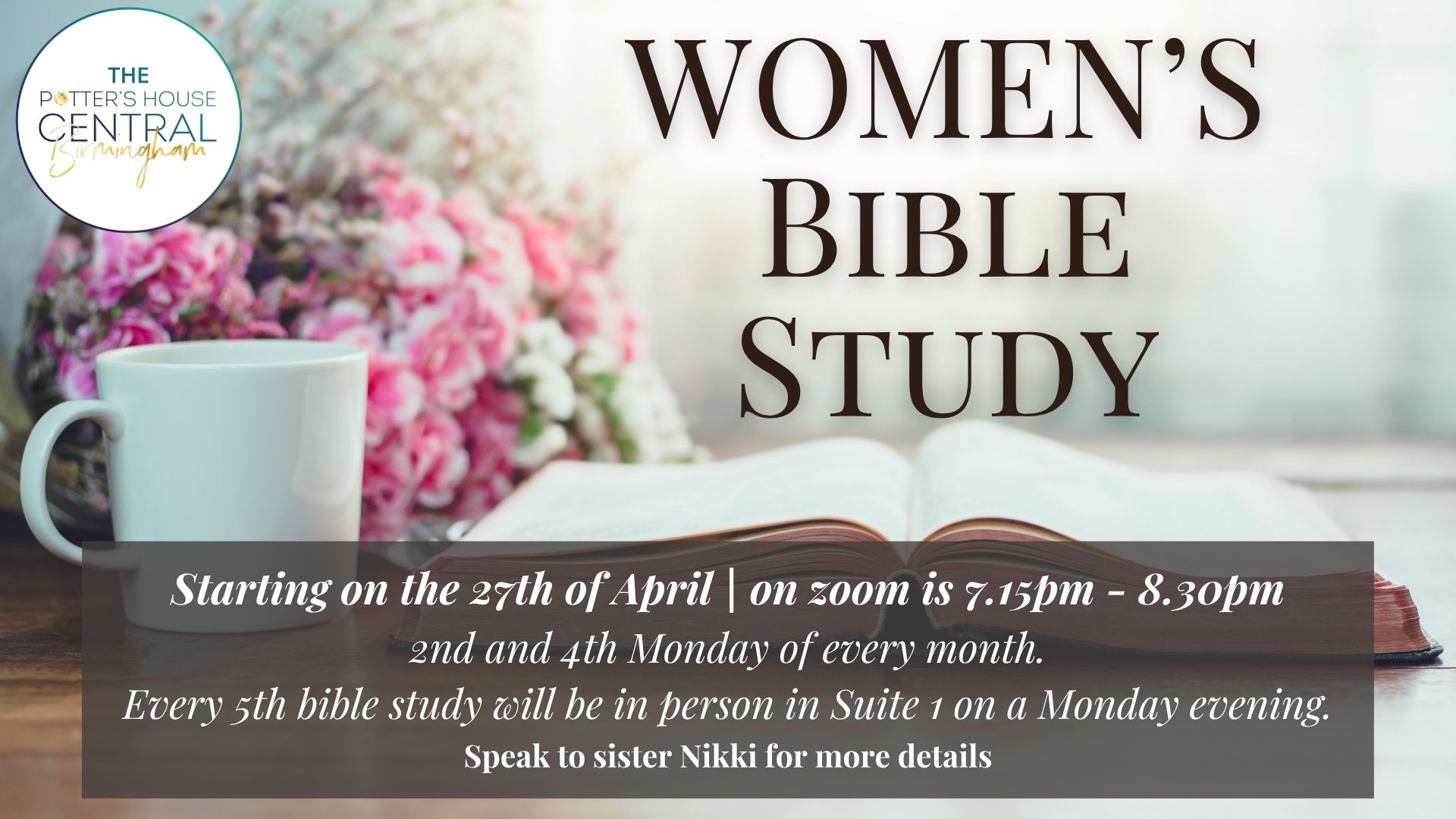 White Pink Brown Simple Bible Study Church Event Square Post
